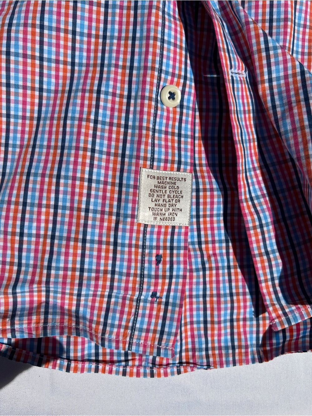 Peter Millar Men’s Red and Blue Checked Button-Down Shirt - Picture 5 of 8